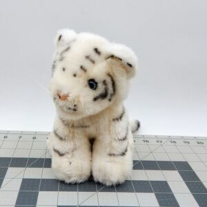Westcliff Collection White Tiger Plush Stuffed Animal Blue Eyes 8 Inch Vintage